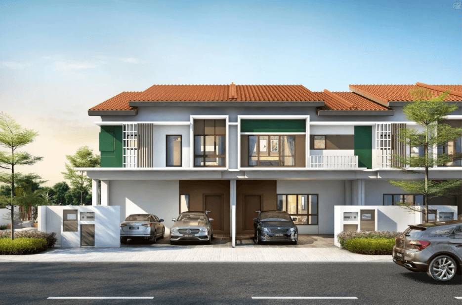 Type E of Plenum double-storey terrace homes are fitted with 4+1 bedrooms.